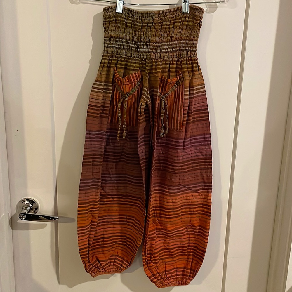 Boho hippie festival ombre harem pants
